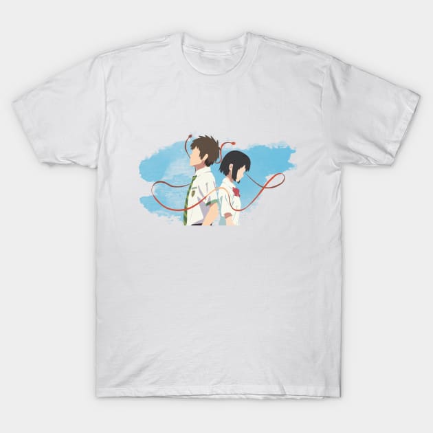 Your Name Minimalist (Taki and Mitsuha) T-Shirt by DanMcG2018